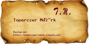 Toperczer Márk névjegykártya