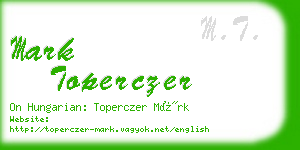 mark toperczer business card